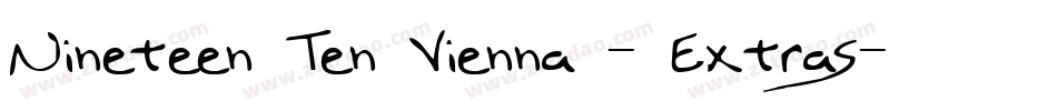 Nineteen Ten Vienna - Extras字体转换